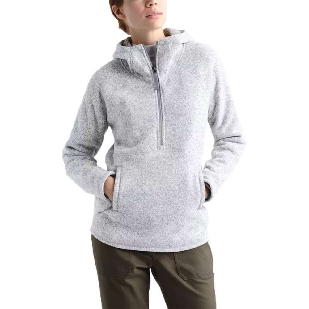 The North Face Quarter Zip Warm Hoodie In Heathered Grey Size Large